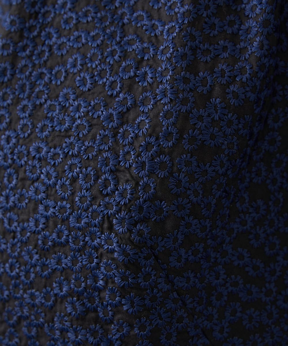 GDJGD84450 Sybilla(シビラ) フラワー総刺繡ボレロジャケット ネイビー