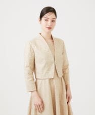 GDJGD84450 Sybilla(シビラ) フラワー総刺繡ボレロジャケット ベージュ