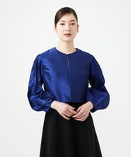 GDJGE30430 Sybilla(シビラ) デザインスリーブショートジャケット ネイビーブルー