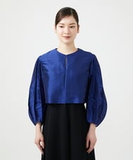 GDJGE30430 Sybilla(シビラ) デザインスリーブショートジャケット ネイビーブルー