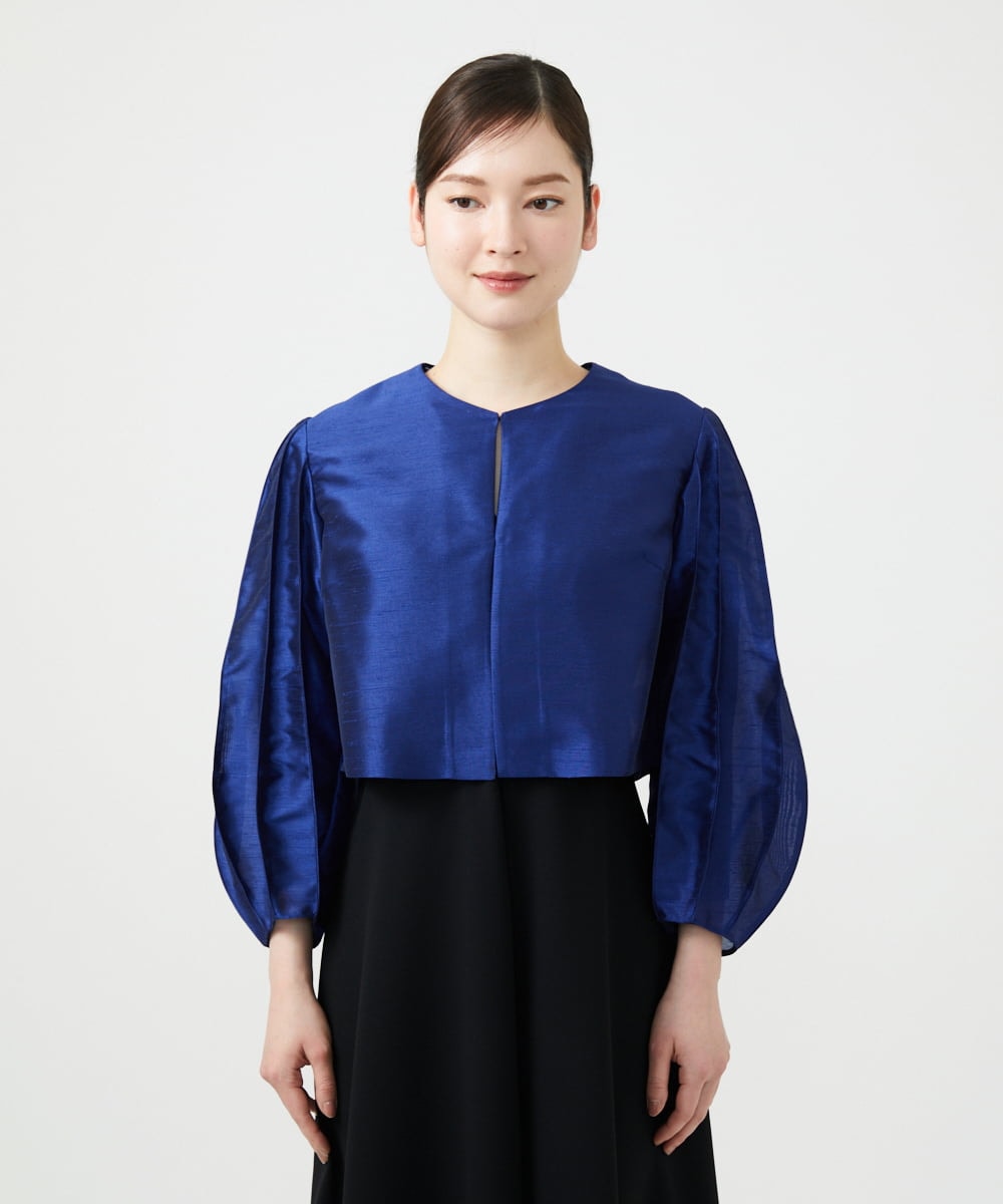 GDJGE30430 Sybilla(シビラ) デザインスリーブショートジャケット ネイビーブルー