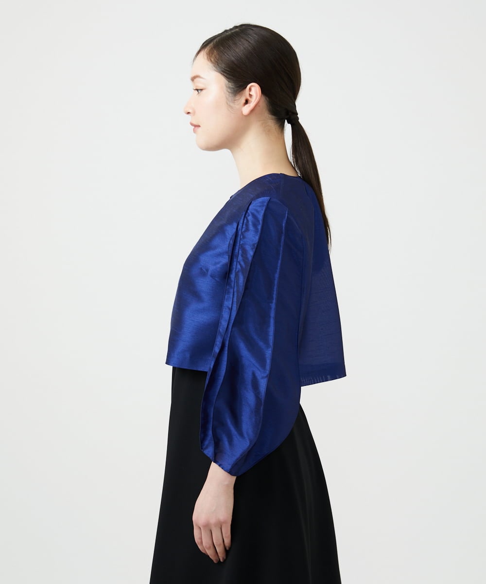 GDJGE30430 Sybilla(シビラ) デザインスリーブショートジャケット ネイビーブルー