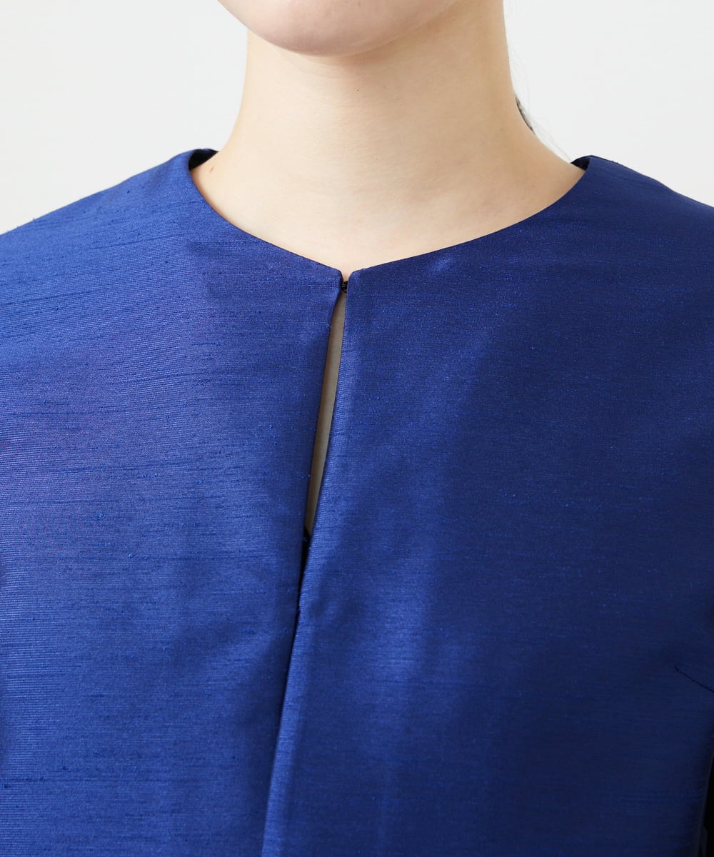 GDJGE30430 Sybilla(シビラ) デザインスリーブショートジャケット ネイビーブルー