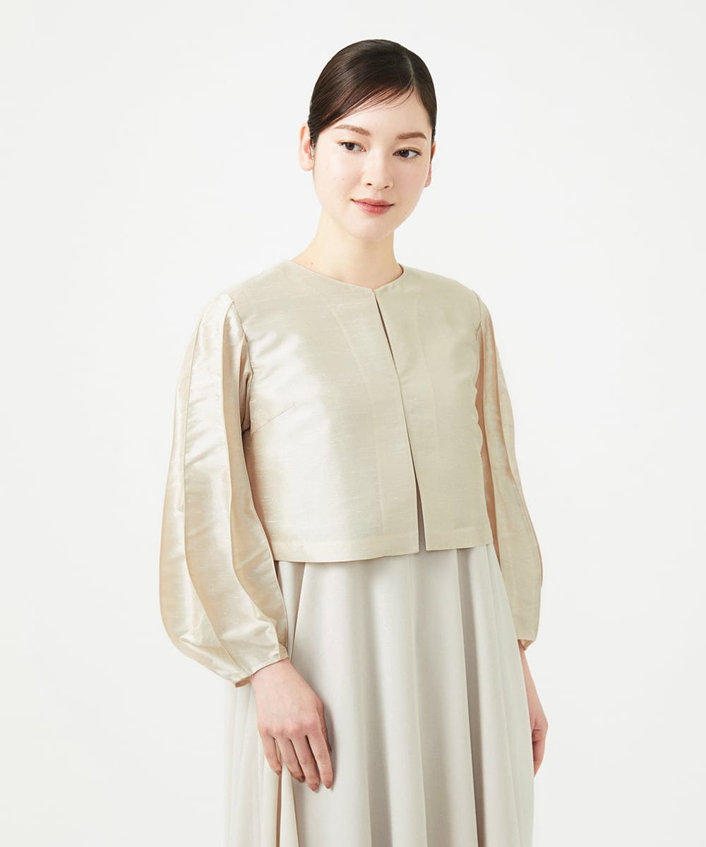 GDJGE30430 Sybilla(シビラ) デザインスリーブショートジャケット シャンパンゴールド