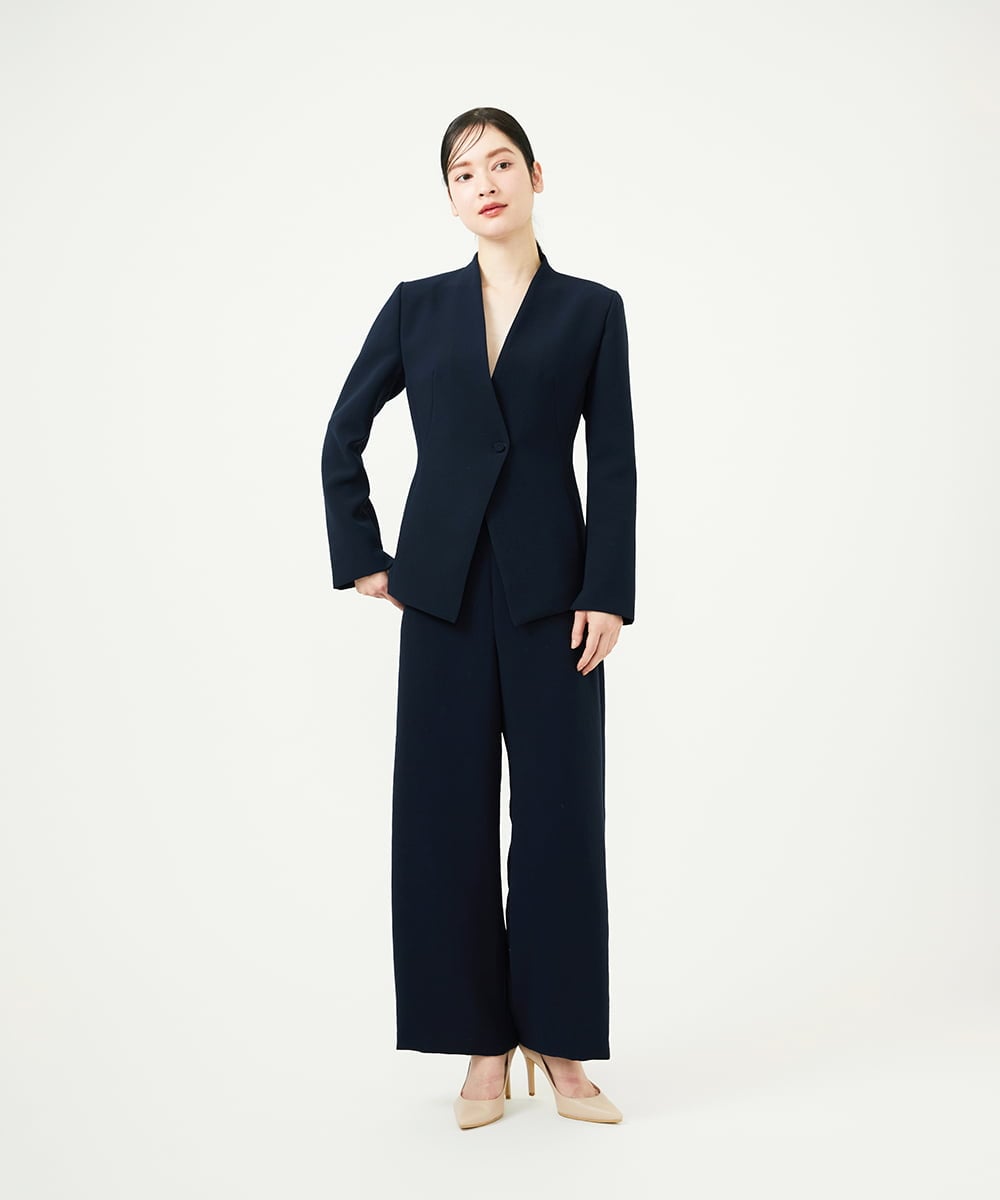 GDLGD04360 Sybilla(シビラ) ハイウエストストレートパンツ ネイビー