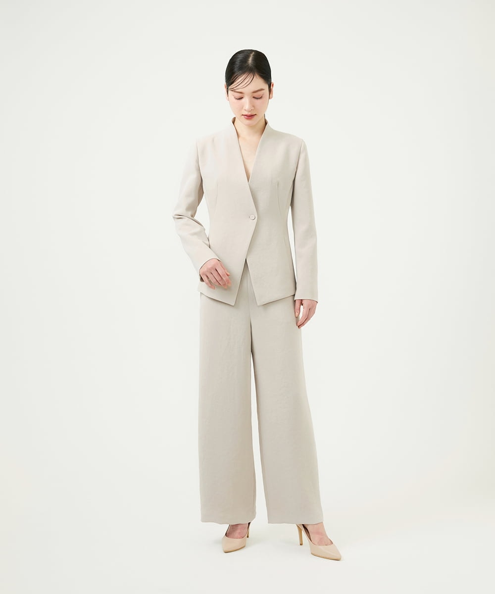 GDLGD04360 Sybilla(シビラ) ハイウエストストレートパンツ グレージュ