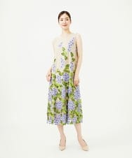GDPAD90900 Sybilla(シビラ) アジサイ刺繍チュールドレス ベージュ