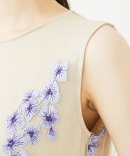 GDPAD90900 Sybilla(シビラ) アジサイ刺繍チュールドレス ベージュ