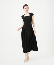 GDPAG90500 Sybilla(シビラ) ストレッチスクエアネックドレス ブラック