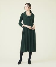 GDPAS97360 Sybilla(シビラ) トリアセドライポンチワンピース ディープグリーン