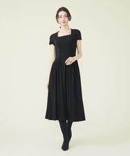 GDPAS97360 Sybilla(シビラ) トリアセドライポンチワンピース ブラック