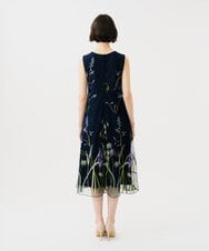 GDPGE90800 Sybilla(シビラ) リーフ刺繍チュールドレス ネイビー