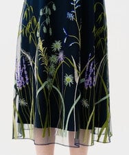 GDPGE90800 Sybilla(シビラ) リーフ刺繍チュールドレス ネイビー