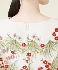 GDPGQ08590 Sybilla(シビラ) 【広瀬アリスさん ドラマ着用】ボタニカル刺繍チュールスリーブドレス ベージュ