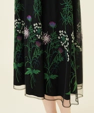 GDPGW81630 Sybilla(シビラ) フラワー刺繍チュールノースリーブドレス ブラック