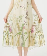 GDPHA93800 Sybilla(シビラ) リーフチュール刺繍ドレス オリーブ