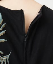 GDPHA93800 Sybilla(シビラ) リーフチュール刺繍ドレス ブラック