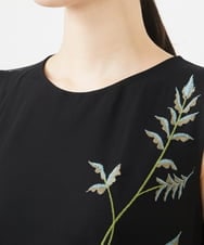 GDPHA93800 Sybilla(シビラ) リーフチュール刺繍ドレス ブラック
