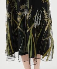 GDPHA93800 Sybilla(シビラ) リーフチュール刺繍ドレス ブラック