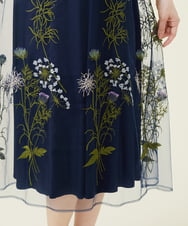 GDPJS22630 Sybilla(シビラ) フラワー刺繍チュールノースリーブドレス ネイビー