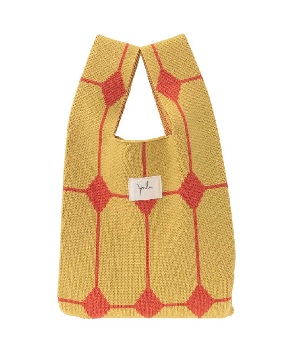 GE5GD01016 Sybilla(シビラ) ニットトートバッグ イエロー