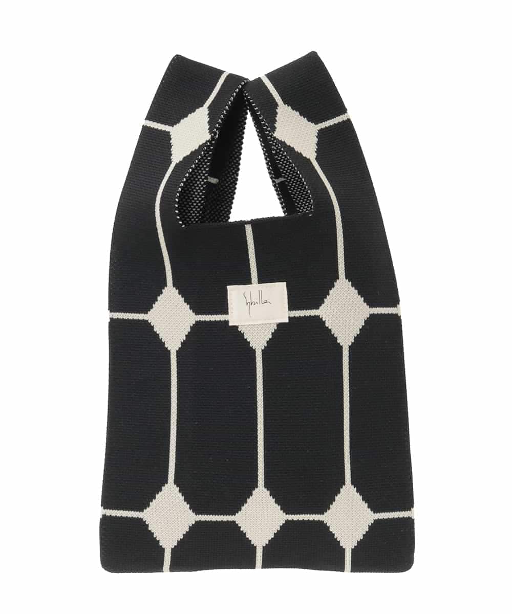 GE5GD01016 Sybilla(シビラ) ニットトートバッグ ブラック