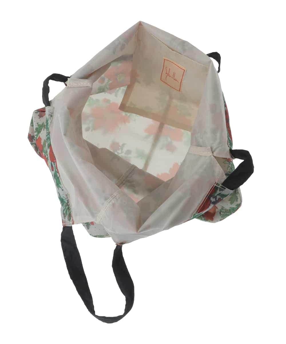 GE8GV01023 Sybilla(シビラ) シアープリントエコバッグ アイボリー