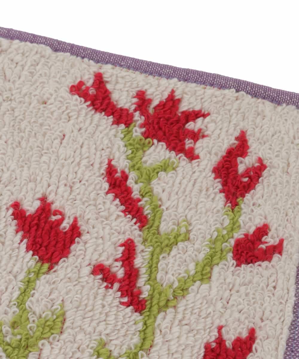 GE9AA03006 Sybilla(シビラ) ボタニカルデザインタオルハンカチ アイボリー