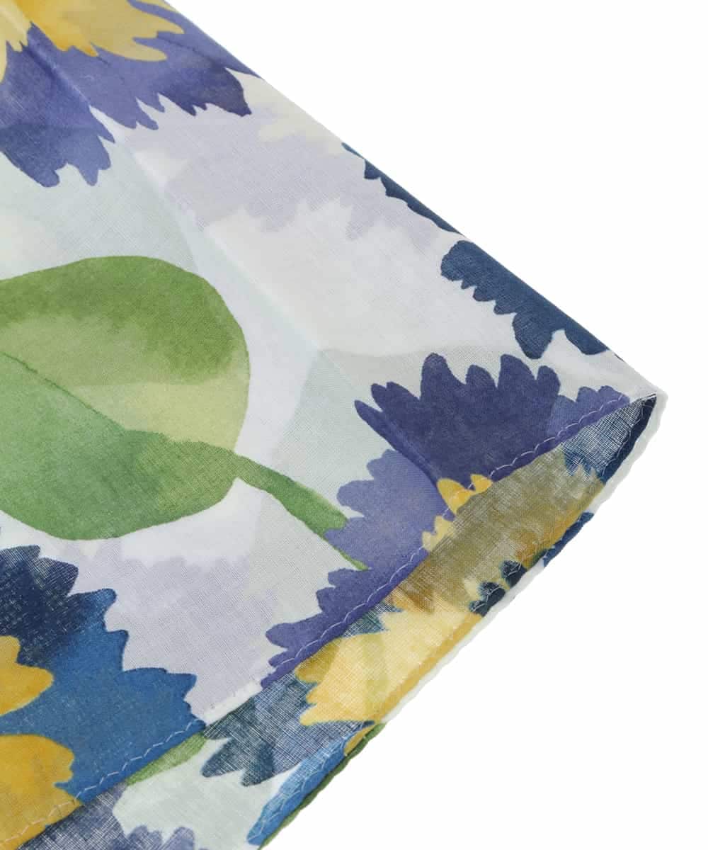 GE9AV01010 Sybilla(シビラ) 大判フラワーモチーフハンカチ ブルー