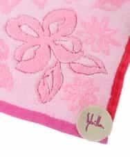 GE9AV03006 Sybilla(シビラ) ステッチアクセントフラワータオルハンカチ ピンク