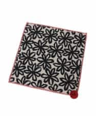 GE9AV05006 Sybilla(シビラ) ステッチパイピングフラワータオルハンカチ アイボリー