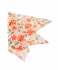 GE9GD01015 Sybilla(シビラ) グラデーション調花柄ハンカチ オレンジ