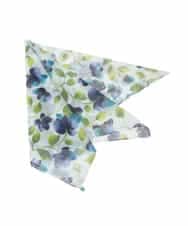 GE9GD01015 Sybilla(シビラ) グラデーション調花柄ハンカチ ブルー