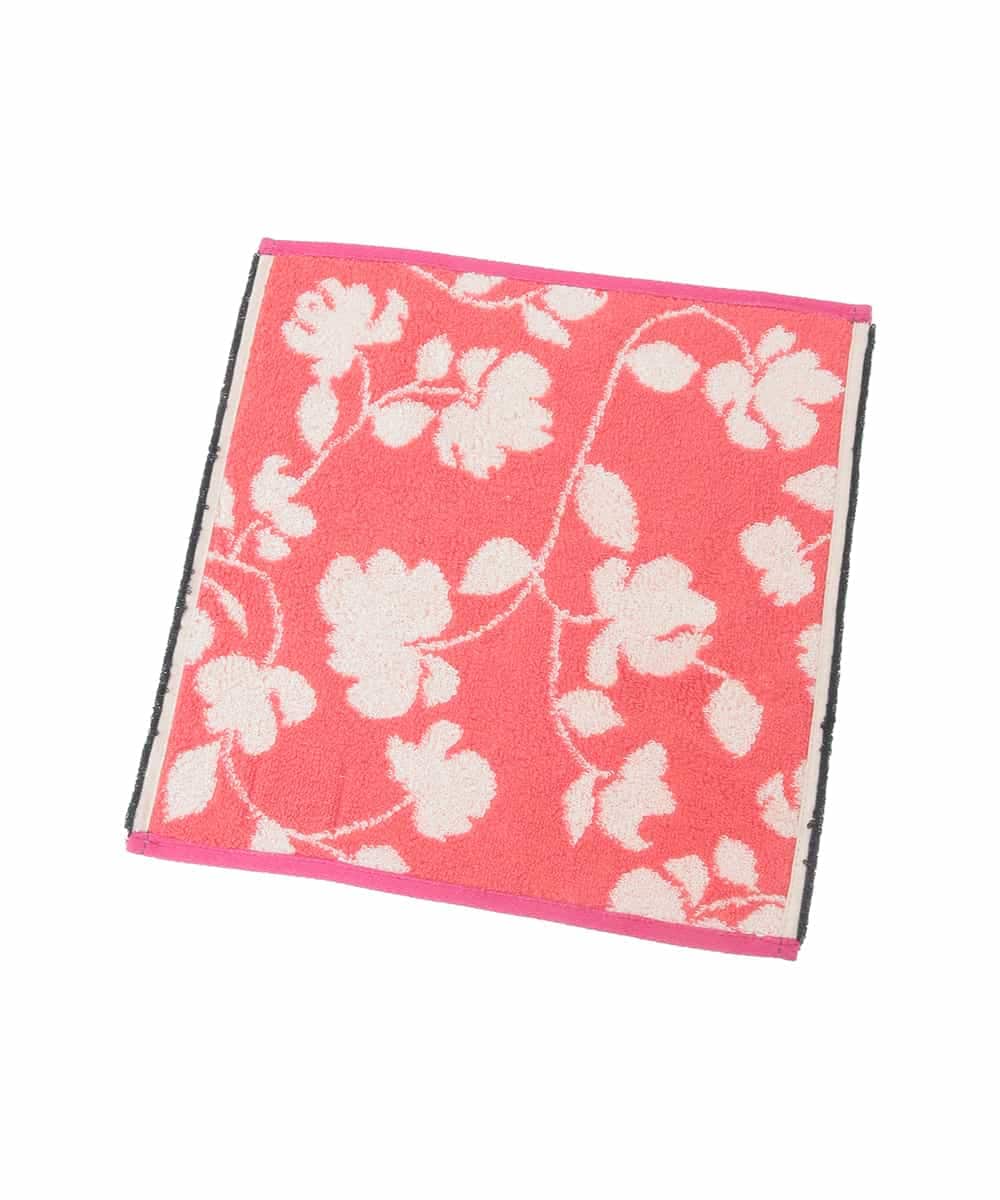 GE9GD02006 Sybilla(シビラ) シャドーフラワー柄タオルハンカチ アイボリー×ピンク