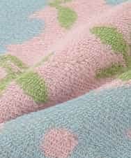 GE9GE03006 Sybilla(シビラ) カラフルフラワー柄タオルハンカチ ライトピンク×ライトブルー