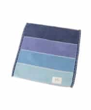 GE9GE04006 Sybilla(シビラ) ボーダー柄タオルハンカチ ブルー系