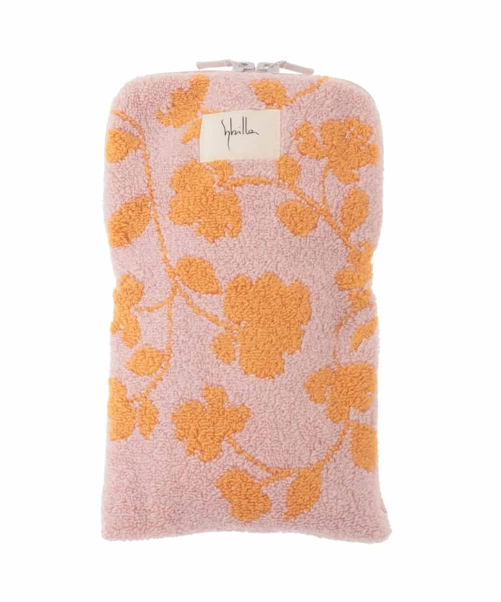 GE9GE06012 Sybilla(シビラ) ボタニカル柄ファスナー付きタオル ピンク系