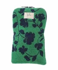 GE9GE06012 Sybilla(シビラ) ボタニカル柄ファスナー付きタオル グリーン系