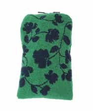 GE9GE06012 Sybilla(シビラ) ボタニカル柄ファスナー付きタオル グリーン系