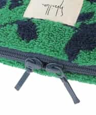 GE9GE06012 Sybilla(シビラ) ボタニカル柄ファスナー付きタオル グリーン系