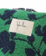 GE9GE06012 Sybilla(シビラ) ボタニカル柄ファスナー付きタオル グリーン系