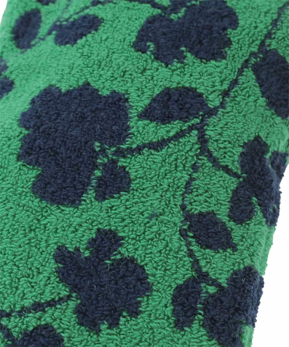 GE9GE06012 Sybilla(シビラ) ボタニカル柄ファスナー付きタオル グリーン系