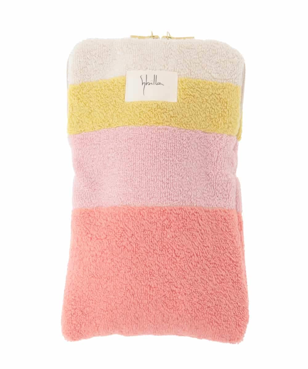 GE9GE07012 Sybilla(シビラ) カラーブロックファスナー付きタオル ピンク系