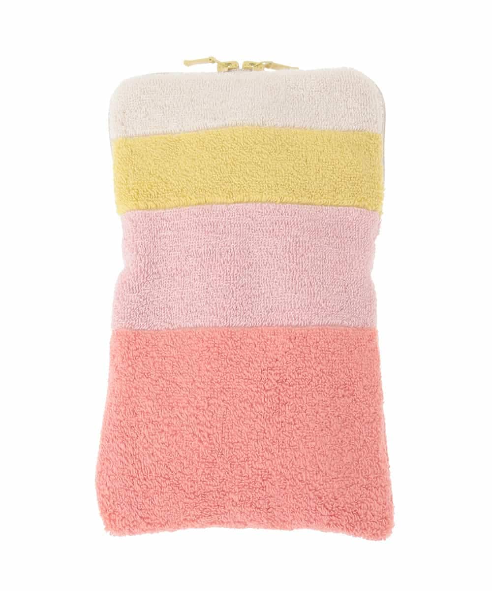 GE9GE07012 Sybilla(シビラ) カラーブロックファスナー付きタオル ピンク系