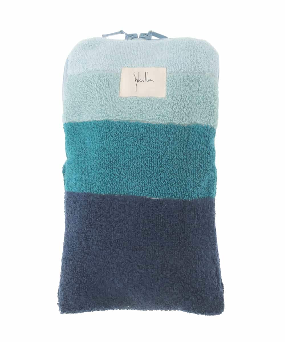 GE9GE07012 Sybilla(シビラ) カラーブロックファスナー付きタオル ブルー系