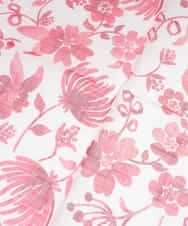 GE9GV01015 Sybilla(シビラ) 【イージーケア加工】フラワーペイント大判デザインハンカチ ピンク