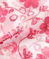 GE9GV01015 Sybilla(シビラ) 【イージーケア加工】フラワーペイント大判デザインハンカチ ピンク