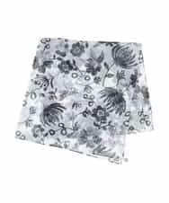 GE9GV01015 Sybilla(シビラ) 【イージーケア加工】フラワーペイント大判デザインハンカチ ブラック