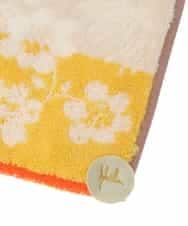 GE9GV03006 Sybilla(シビラ) 配色切り替えボタニカルタオルハンカチ ライトイエロー