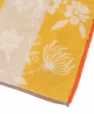 GE9GV03006 Sybilla(シビラ) 配色切り替えボタニカルタオルハンカチ ライトイエロー